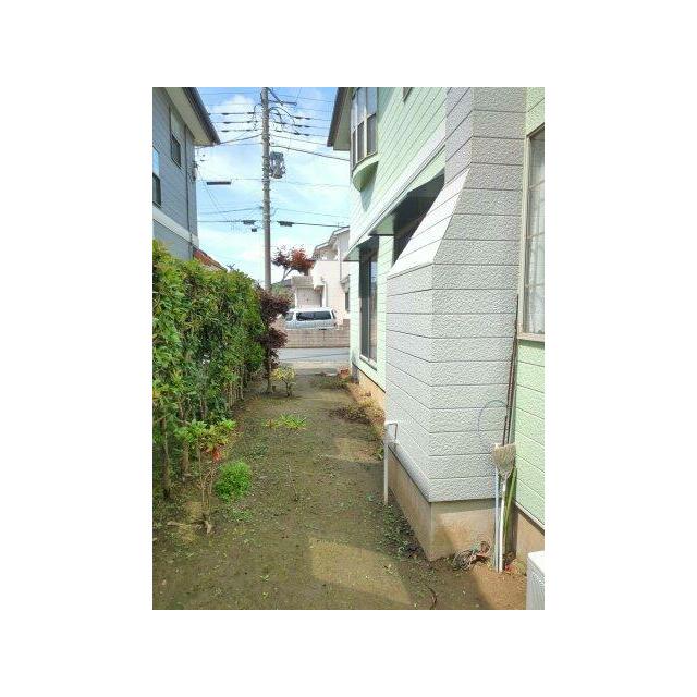 外壁の暖炉部分