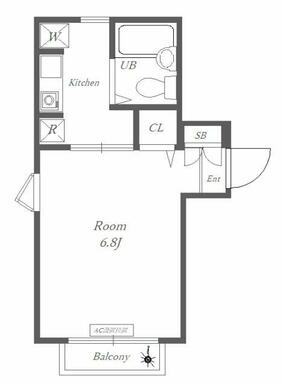 食住分けて生活できる１Kタイプ