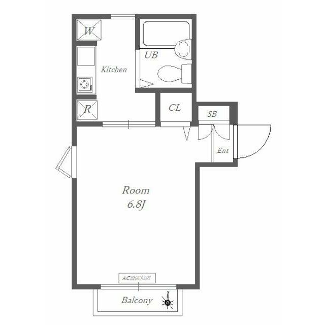 食住分けて生活できる１Kタイプ