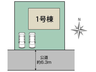 仙台市泉区寺岡2丁目1棟 区画図