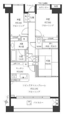 エコヒルズ横浜サウスウィング４階間取図