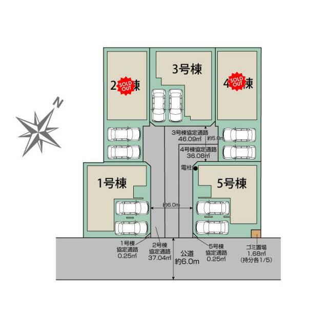 川越市藤原町5棟 区画図