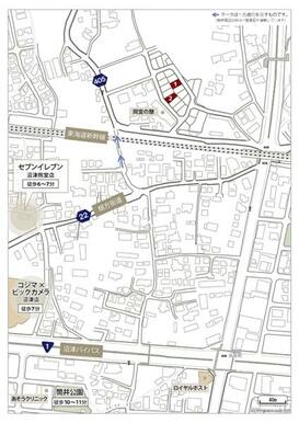 現地周辺案内図