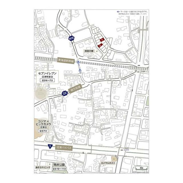現地周辺案内図
