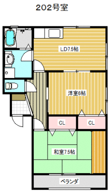 間取り：２ＤＫ