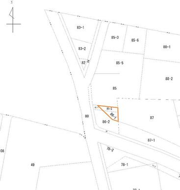 ８１、８５－７、８６－２、８７－１は計画道路予定地