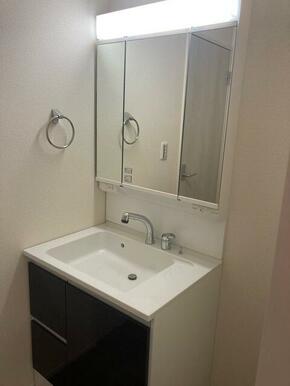 シャキッと一日を始める朝も素顔に戻る夜もこの洗面台から（1号棟）