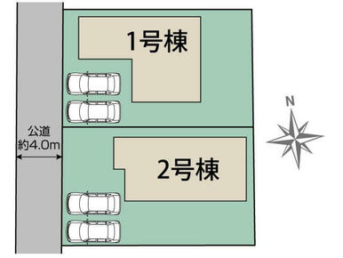 岡山市中区兼基2棟 区画図