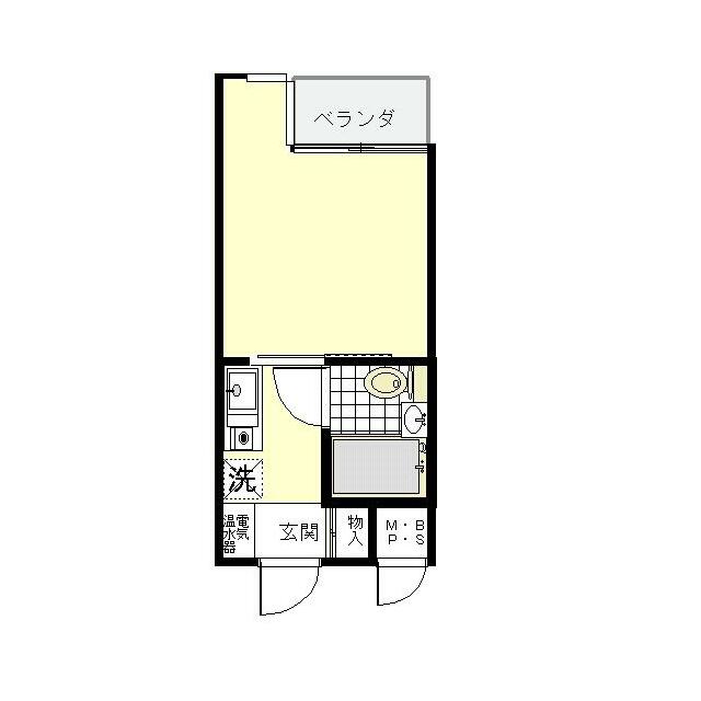 １Ｋ　床はクッションフロア　エアコン付