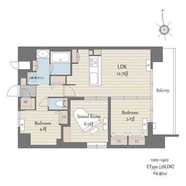 １２０２～１４０２号室（Ｅ）