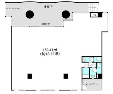 ２階Ｂ号室のみの間取図