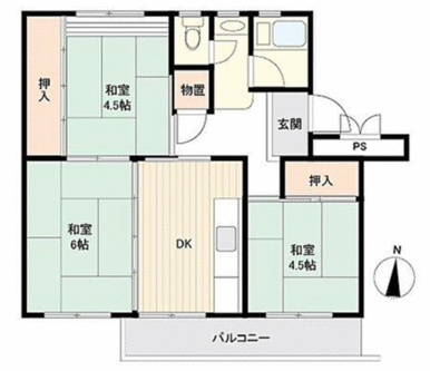 南面開口部が広く、とても明るく風通しの良い間取りです！北側のお部屋からの眺望も良いです。