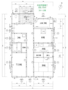 未完成建物の間取図