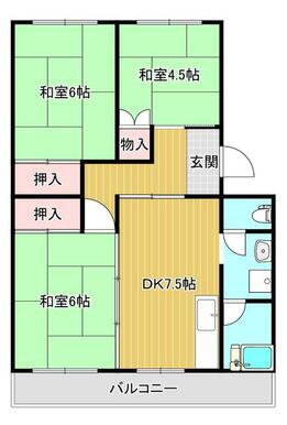 和室とＬＤＫを１つにすることで。１３．５帖になります。