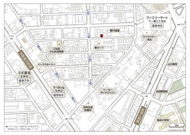 現地周辺案内図