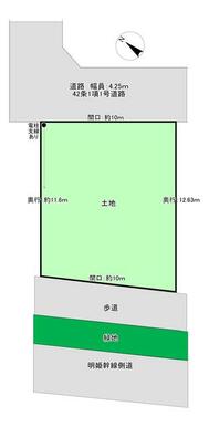 播州大橋北側の側道沿いです　現況古家あり　令和７年２月下旬更地渡しできます