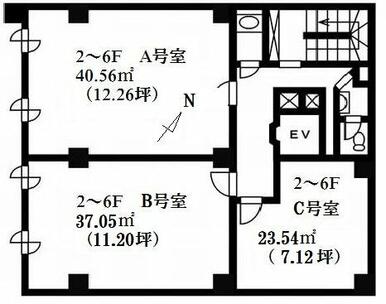 ３Ｆ部分Ｂ号室１１．２３坪