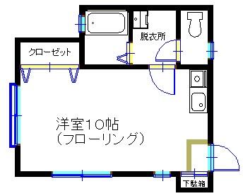 間取図～図面左が南東です