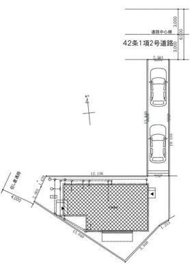 カースペース２台分の敷地※車種により異なります。