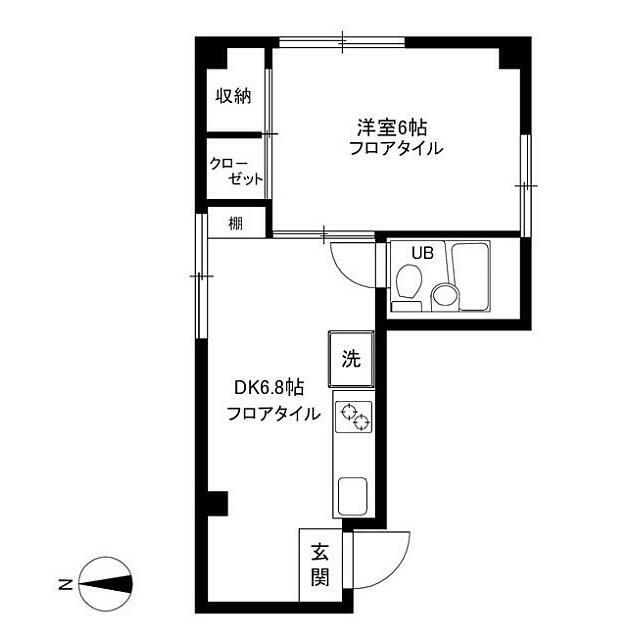 東向きの１ＤＫ