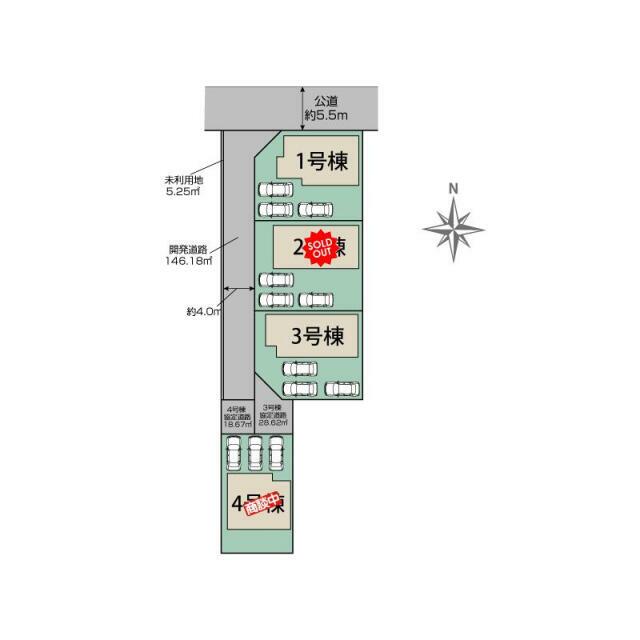 一宮市北丹町4棟 区画図