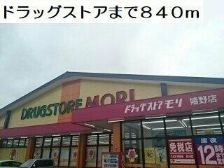 ドラッグストアまで840m