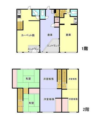 倉庫がある縦型間取り参照ください