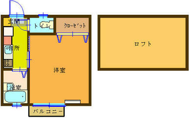 ロフトが広い、効率的な間取り