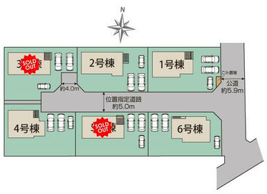 遠賀郡水巻町猪熊1丁目6棟 区画図