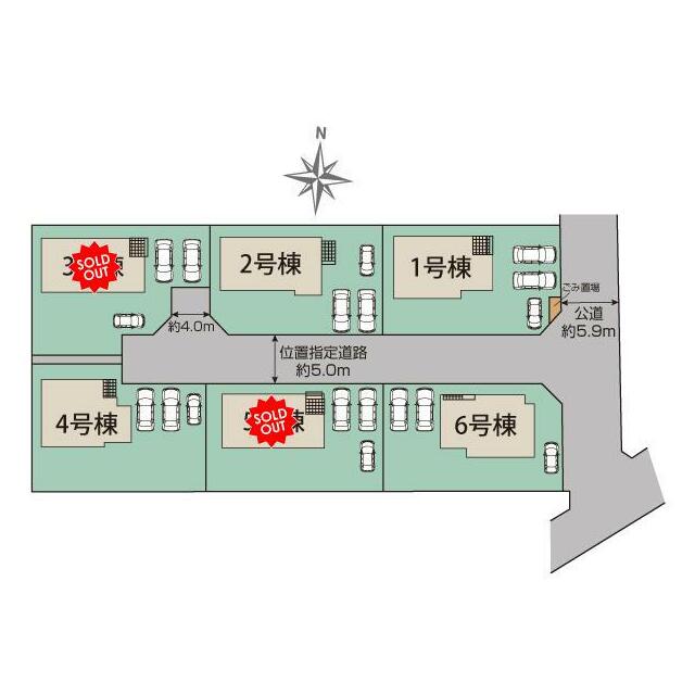 遠賀郡水巻町猪熊1丁目6棟 区画図