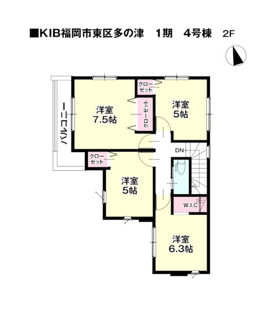 物件画像 福岡市東区 多の津５丁目 (柚須駅) 2階建 4LDK