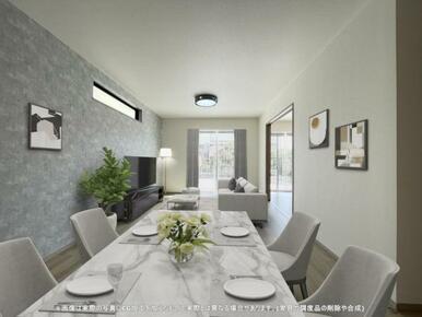 開放感のあるゆとりあるリビング。採光にもこだわった居心地の良い空間です♪