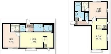 １ＬＤＫ×６世帯（各戸駐車１台あり）