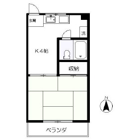 約２３．１８平米の１ＤＫアパート