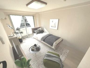 この画像は、実際の室内にＣＧによる家具等を配置したものです。