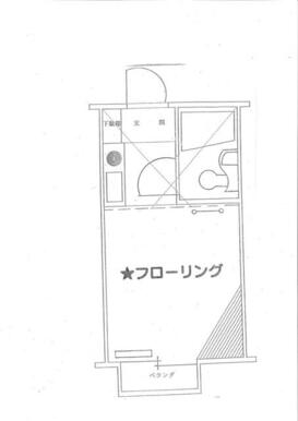 １０２号室の間取です。左右反転の可能性あり。退去後正しい間取に変更します。