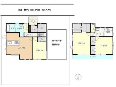 広々３ＬＤＫ　オール電化となります。エアコン全室装備（一部不具合有り）！