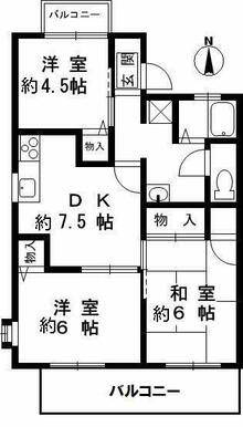 3DKの間取りで収納スペースが沢山ある物件です！