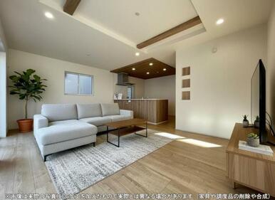 リビングは家族みんなが集まり何気ない出来事も気軽に話せる明るい空間＾＾