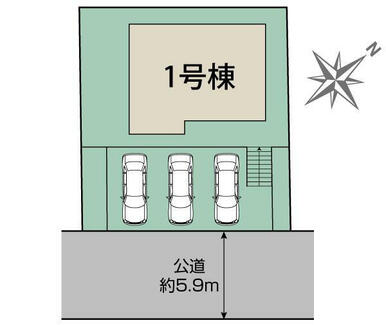 佐伯区観音台1丁目1棟　区画図