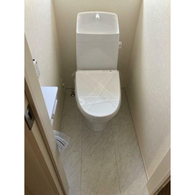 ここが毎日の健康チェックスペースになります（トイレ）（1号棟）