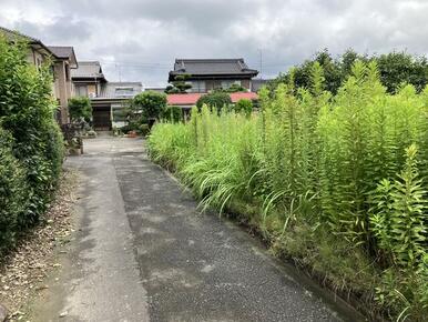 前面道路写真。