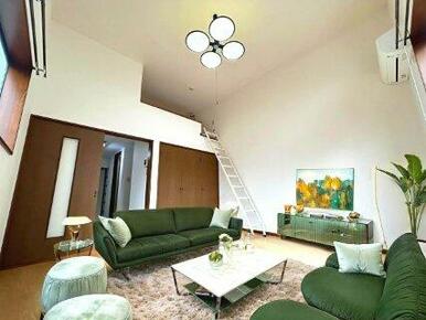 本画像はAIのCG作成イメージであり実際に現地に家具は置かれていません