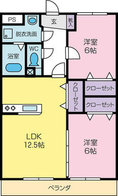 人気の洋室2LDK