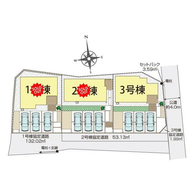 沼津市東沢田3棟 区画図