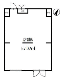 １階１０３号室（店舗Ａ）の間取り図です。