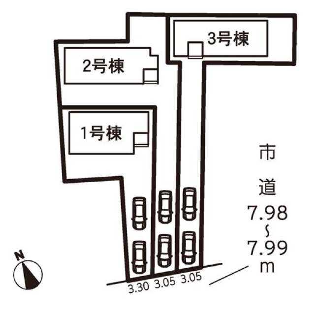 名古屋市中川区 上高畑１丁目 (八田駅) 2階建 3LDKの写真