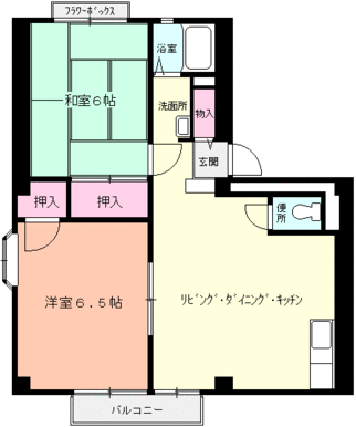 和室（ベランダ側）を洋室に変更します。