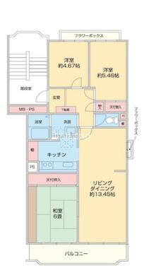 角部屋につき窓付きが魅力