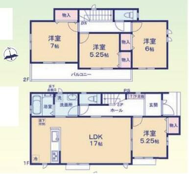 Ｅ号棟　間取図